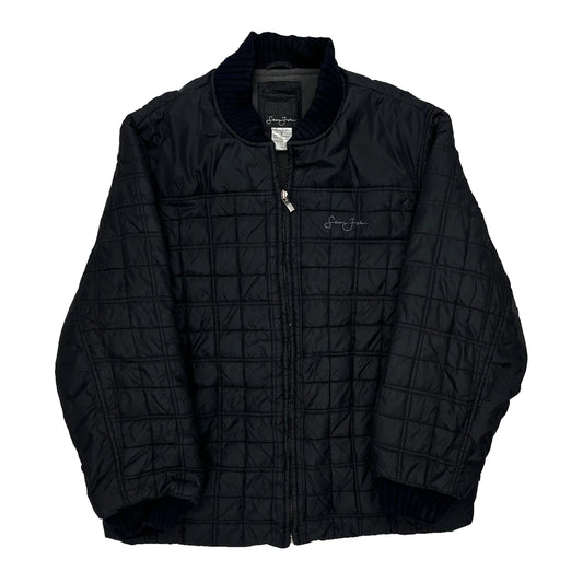 Vintage Sean John Bomber Jacket - Medium Black Nylon