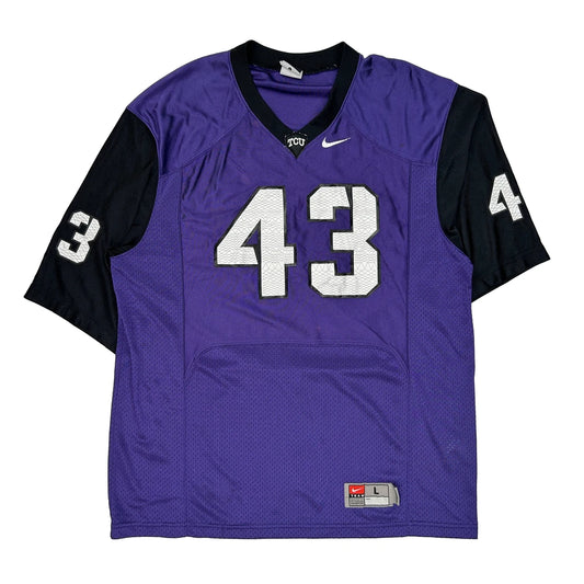 Tcu Nike Football Jersey - Large Purple Polyester