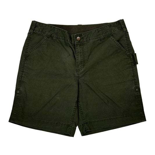 Vintage Carhartt Carpenter Shorts - Medium Green Cotton Blend