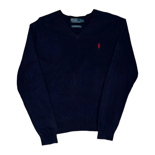Polo By Ralph Lauren Jumper - Large Navy Cotton