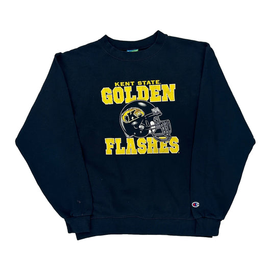 Kent State Golden Flashes Champion College Sweatshirt - Medium Navy Cotton Blend