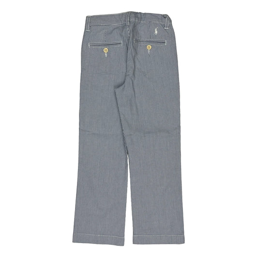 Vintage Age 5 Polo By Ralph Lauren Pinstripe Trousers - Small Blue Cotton