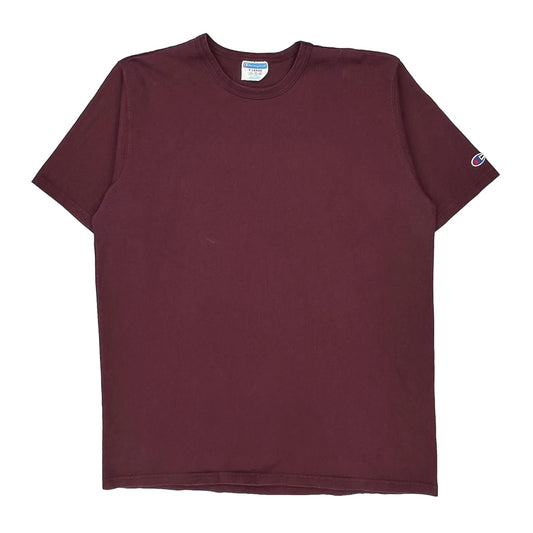 Champion T-Shirt - XL Burgundy Cotton