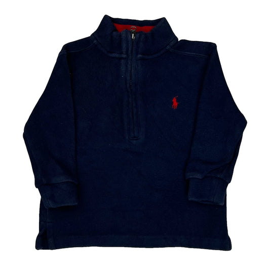 Age 16M Ralph Lauren Long Sleeve T-Shirt - 3XS Navy Cotton