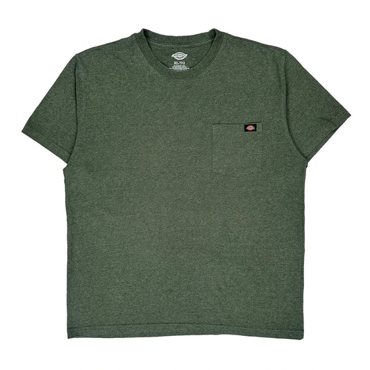 Vintage Dickies T-Shirt - XL Green Cotton Blend
