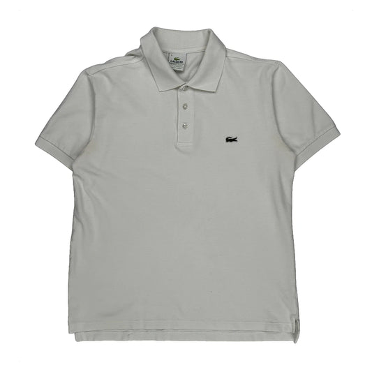Vintage Lacoste Polo Shirt - Medium White Cotton