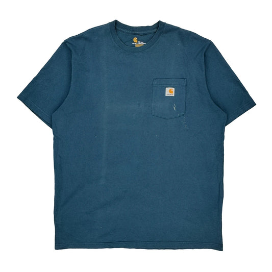Carhartt Tall T-Shirt - XL Blue Cotton