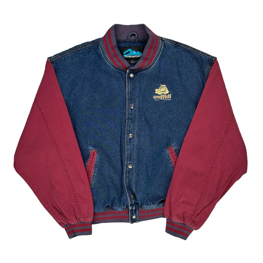 Tri-Mountain Varsity Jacket - 2XL Blue Cotton