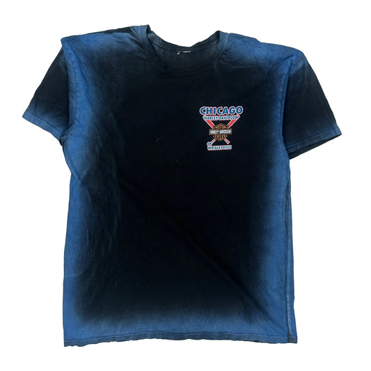 Chicago Harley Davidson Graphic T-Shirt - Large Black Cotton