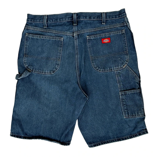 Dickies Carpenter Shorts - 36W 11L Blue Cotton