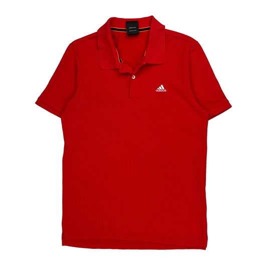 Performance Essentials Adidas Polo Shirt - Medium Red Cotton