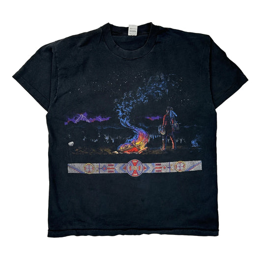 Fruit Of The Loom Single Stitch T-Shirt - XL Black Cotton