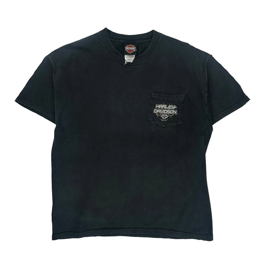 Gator Harley Davidson Graphic T-Shirt - Large Black Cotton