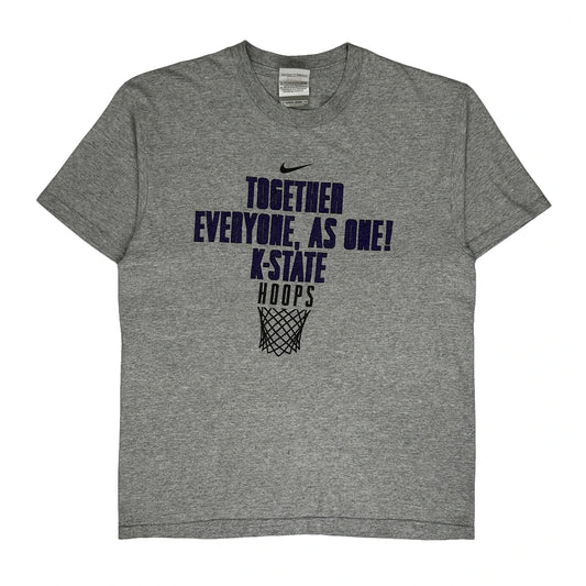 K-State Nike College T-Shirt - Small Grey Cotton
