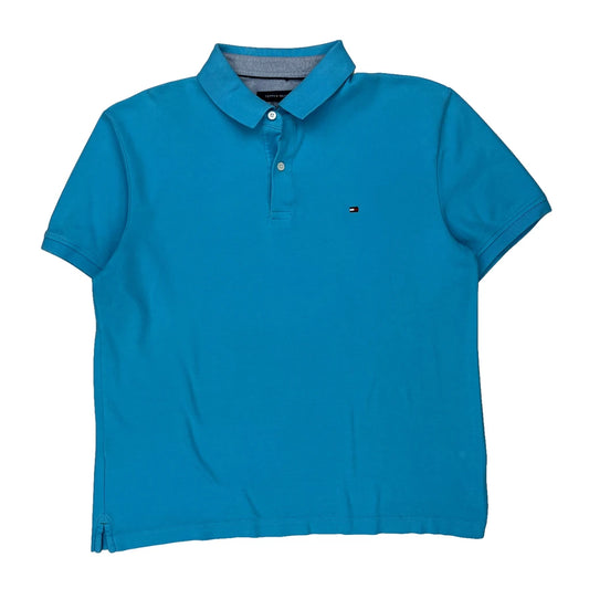 Tommy Hilfiger Polo Shirt - Medium Blue Cotton