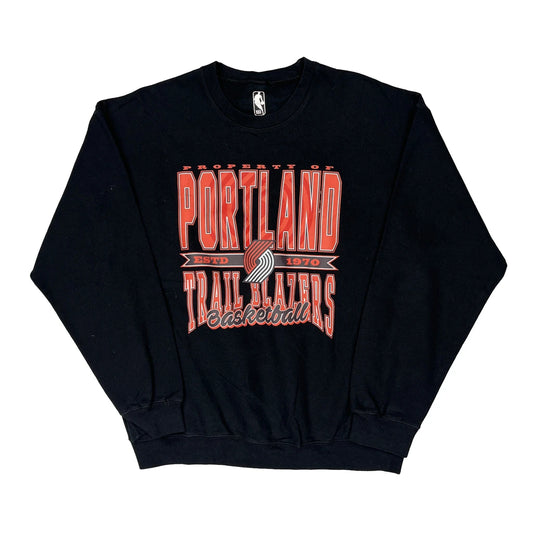 Portland Trail Blazers Nba Sweatshirt - Large Black Cotton