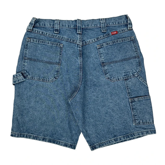 Wrangler Carpenter Shorts - 34W 10L Blue Cotton