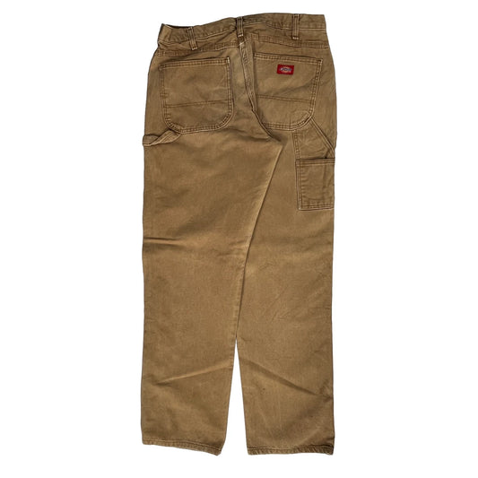 Dickies Carpenter Trousers - 32W 34L Brown Cotton