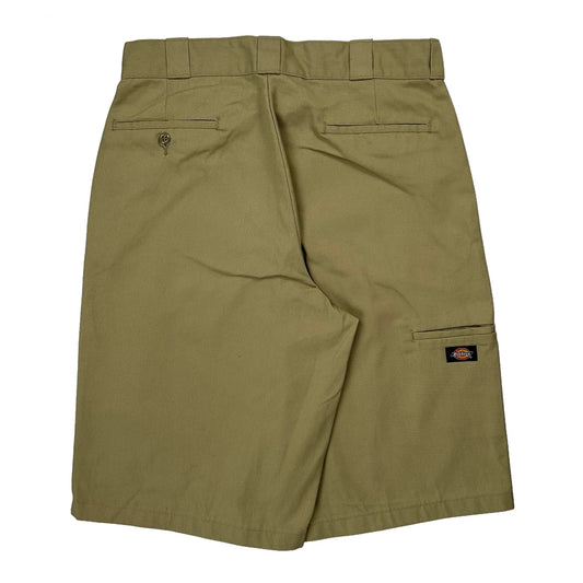 Dickies Baggy Chino Shorts - 32W 11L Khaki Polyester Blend
