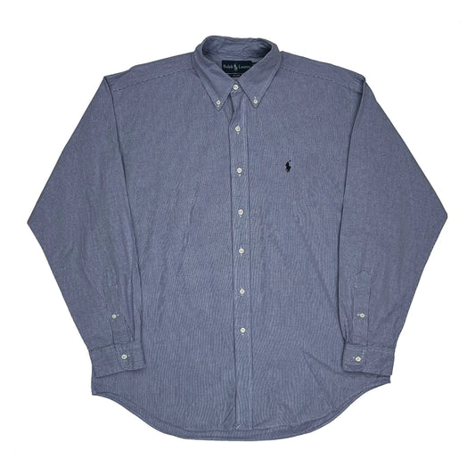 Blake Ralph Lauren Checked Shirt - Large Blue Cotton