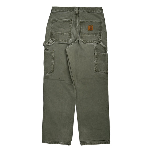 Carhartt Carpenter Trousers - 28W 29L Green Cotton