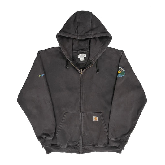 Bc Hydro Carhartt Full Zip Hoodie - XL Black Cotton Blend
