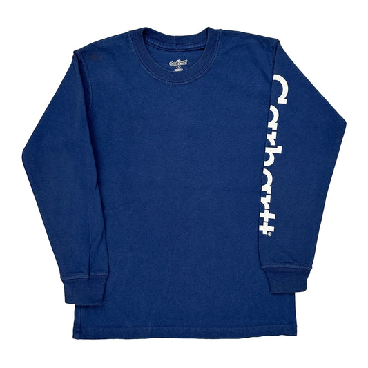 Age 4 Carhartt Long Sleeve T-Shirt - XS Blue Cotton