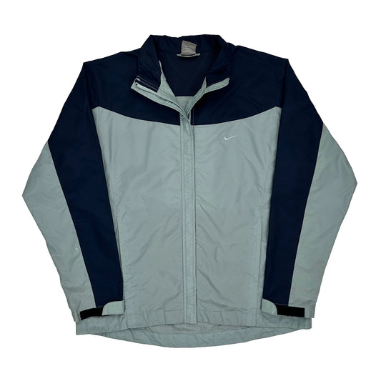 Vintage Nike Windbreaker - Large Grey Polyester