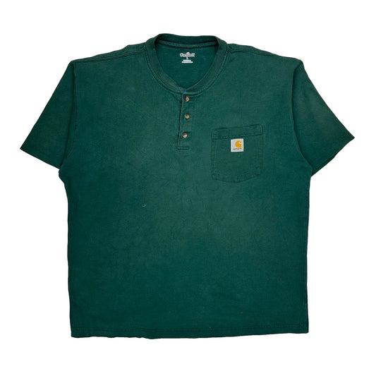 Vintage Carhartt T-Shirt - Large Green Cotton