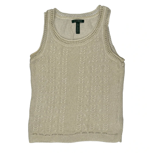 Ralph Lauren Vest - Large Beige Linen Blend
