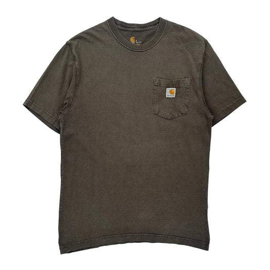 Carhartt T-Shirt - Small Brown Cotton