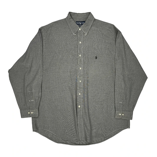 Ralph Lauren Checked Shirt - XL Grey Cotton