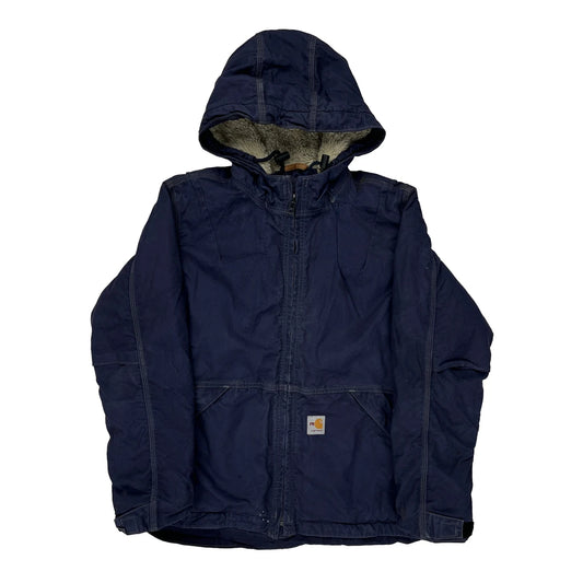 Age 8-10 Carhartt Jacket - Medium Navy Cotton