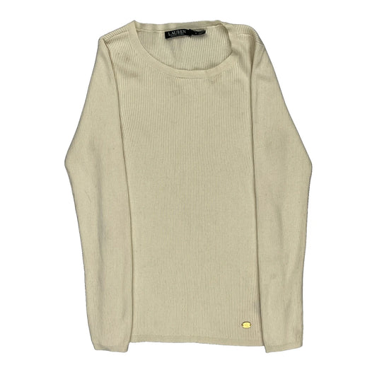 Ralph Lauren Jumper - Medium Cream Cotton Blend