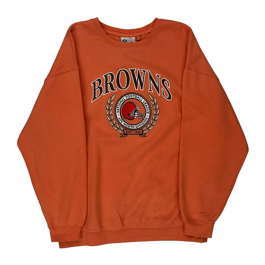 Cleveland Browns Nfl Sweatshirt - Medium Orange Cotton