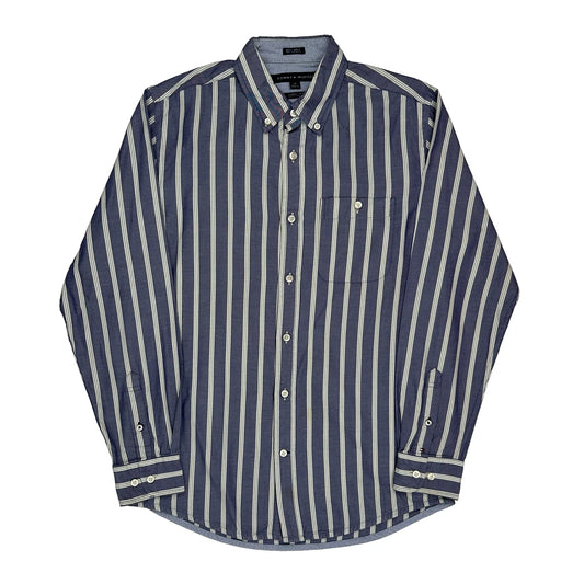 Tommy Hilfiger Striped Shirt - Small Blue Cotton