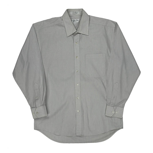 Christian Dior Pinstripe Shirt - Medium Grey Cotton