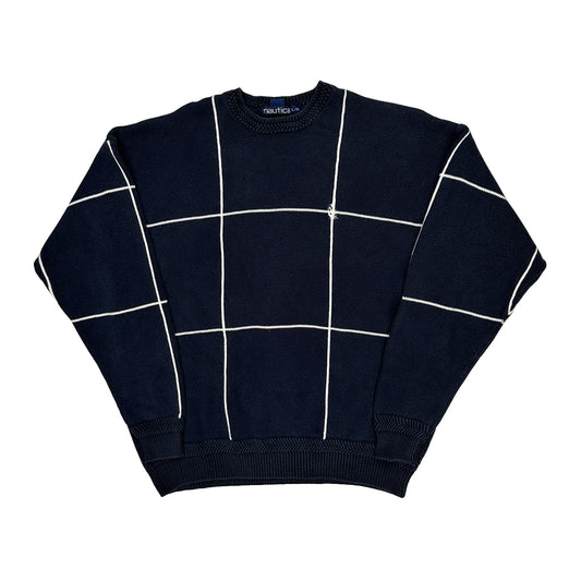 Nautica Jumper - Large Navy Cotton