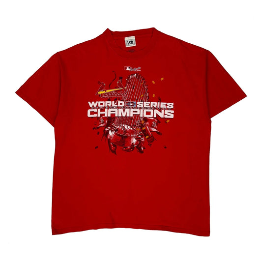 Vintage World Series Champions Lee Sport Mlb T-Shirt - XL Red Cotton