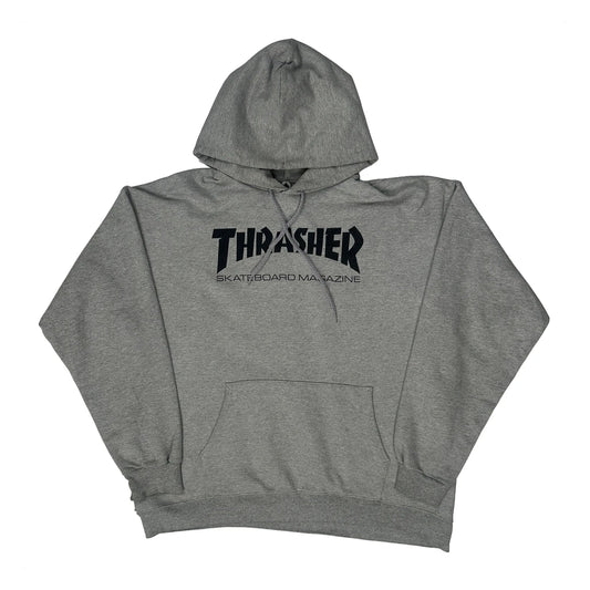 Thrasher Graphic Hoodie - XL Grey Cotton Blend