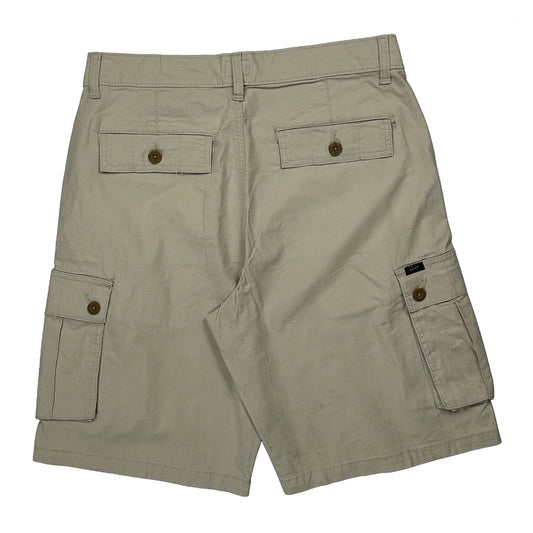 Vintage Lee Cargo Shorts - 32W 9L Beige Cotton