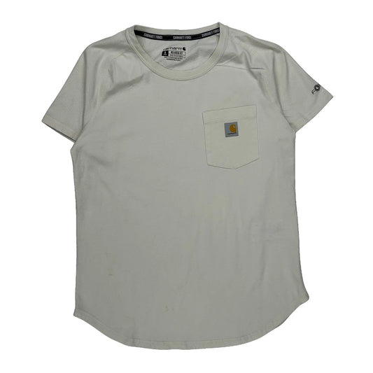 Vintage Carhartt Force Carhartt T-Shirt - Small White Cotton