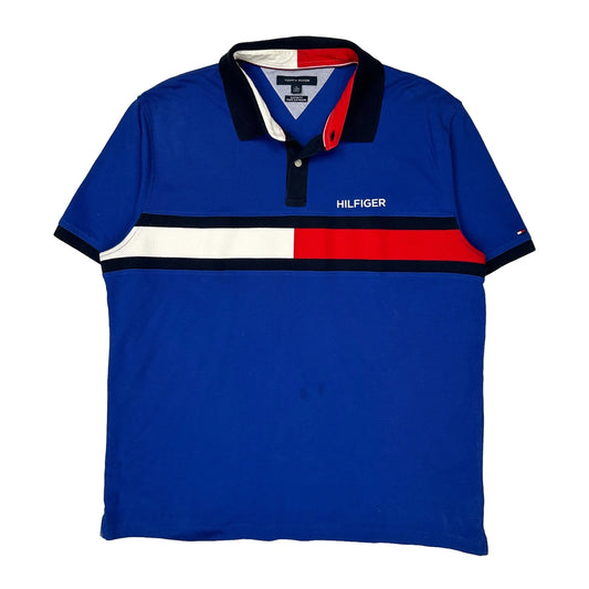 Tommy Hilfiger Polo Shirt - XL Blue Cotton