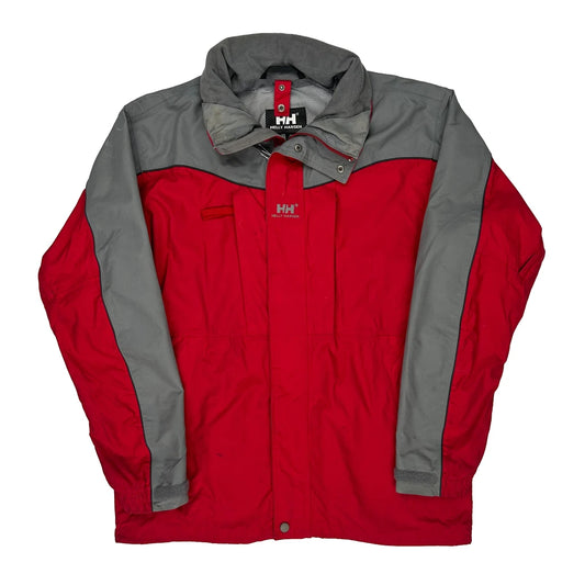 Vintage Helly Hansen Waterproof Jacket - Medium Red Polyester