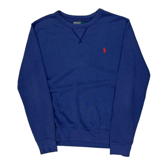 Polo By Ralph Lauren Sweatshirt - Medium Blue Cotton Blend