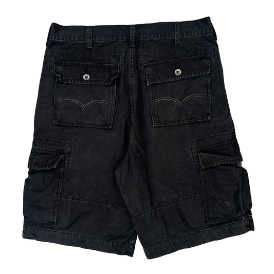 Levis Cargo Shorts - 37W 12L Black Cotton