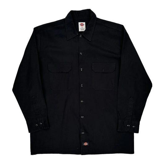 Dickies Shirt - Large Black Polyester Blend