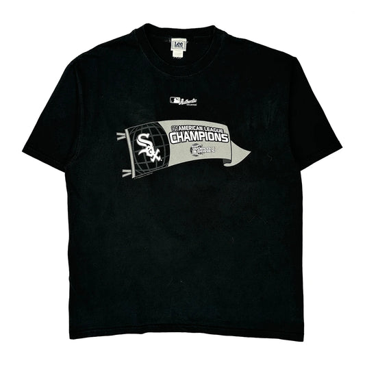 Vintage 2005 American League Champions Lee Sport Mlb T-Shirt - XL Black Cotton