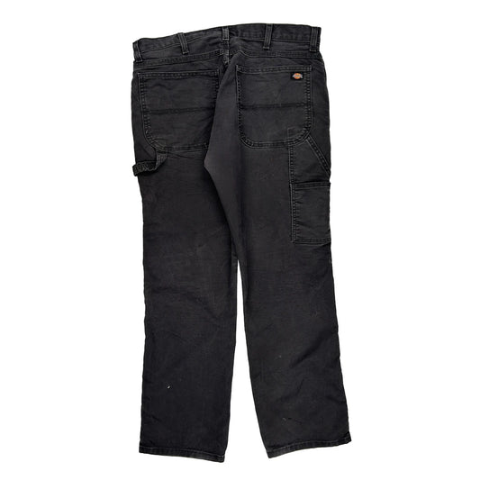 Dickies Carpenter Trousers - 34W 30L Black Cotton
