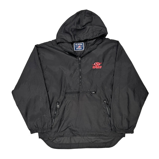 Guess Windbreaker - Large Black Nylon